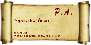 Popeszku Áron névjegykártya